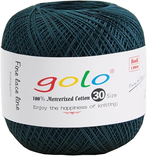 Miniatura 145 de golo Hilo de ganchillo para tejer a mano tamaño 30 hilo de tatuaje Hibiscus color-166 166-Hibiscu,oro 160,202 Azul Mar,203 Aguacate,206 verde,208