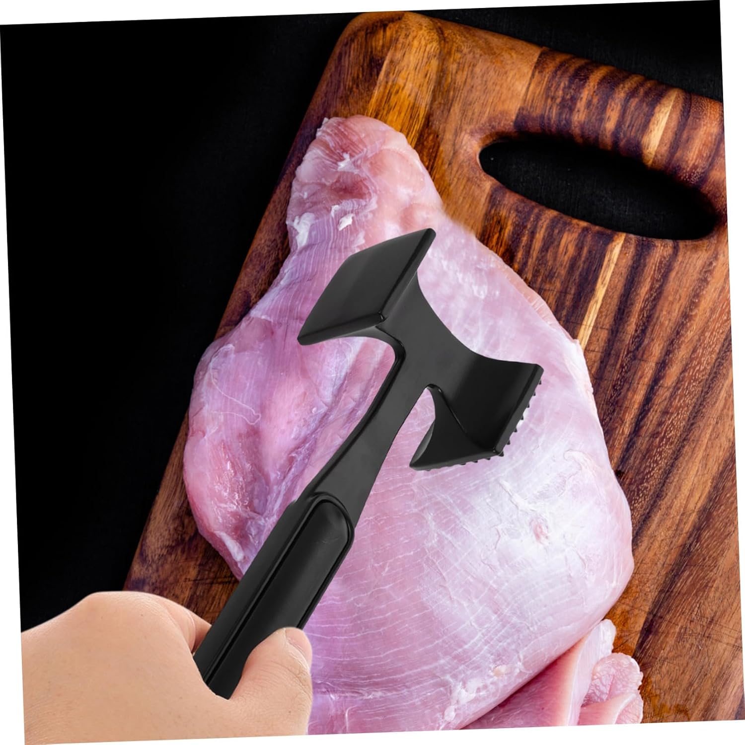 Dual-sided Meat Tenderizer Hammer Heavy Duty Kitchen Tool for Pounding Beef Steak and Poultry Comfortable Grip for Effortless Tenderizing and Membrane Removal