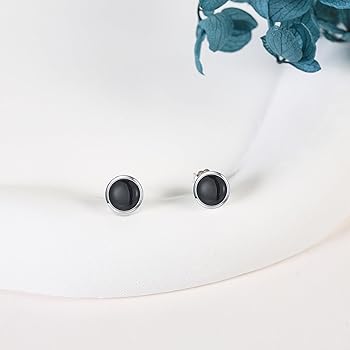 Orecchini Donna In Argento 925 Con Pietra Naturale – Turchese, Larimar, Lapislazzuli – Gioielli Ipoallergenici Idea Regalo Con Scatola