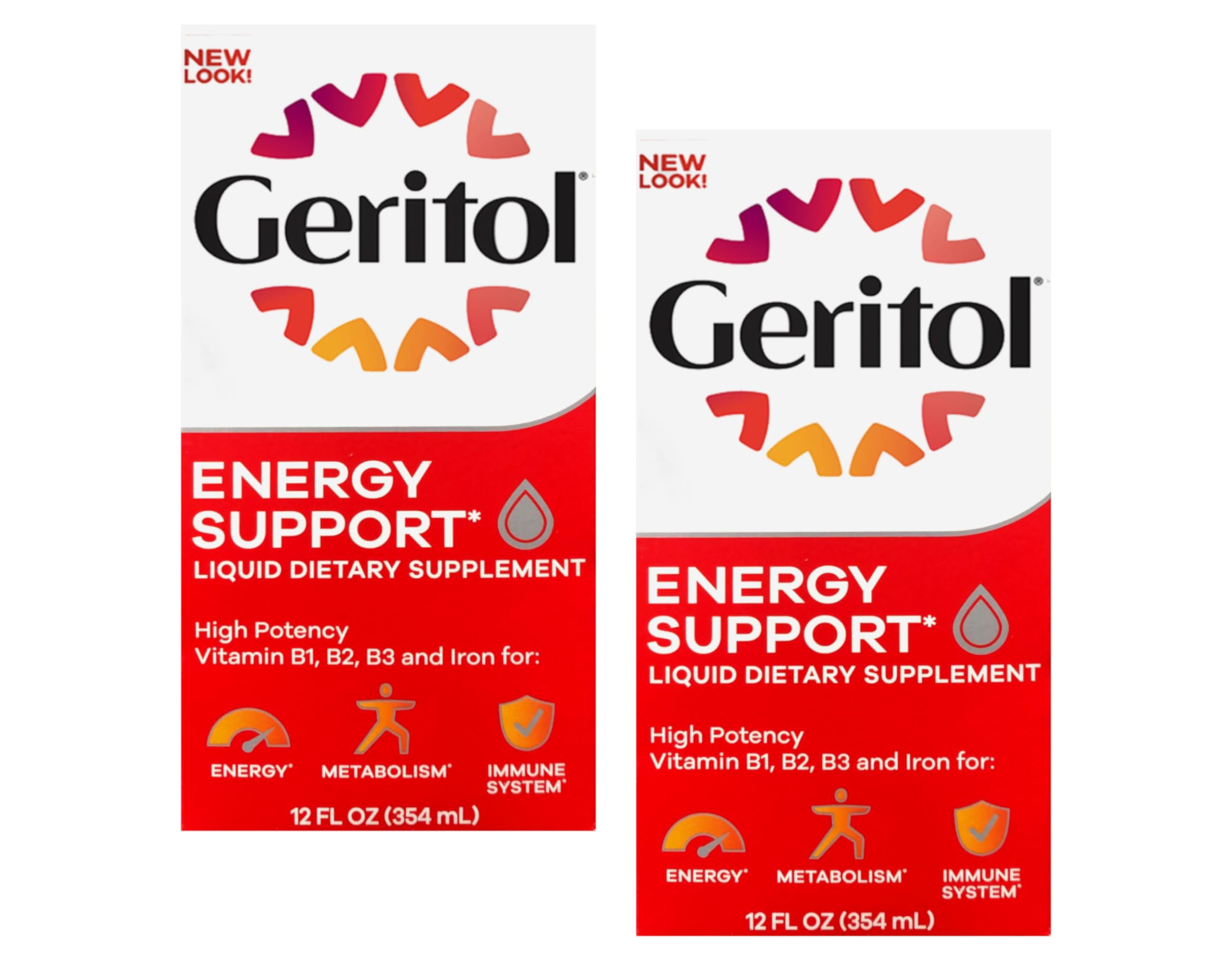 Geritol Liquid Energy Support B-Vitamins,12 Fl Oz (Pack of 2)