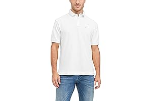 Tommy Hilfiger Men's Tailored Fit Short Sleeve Cotton Pique Polo