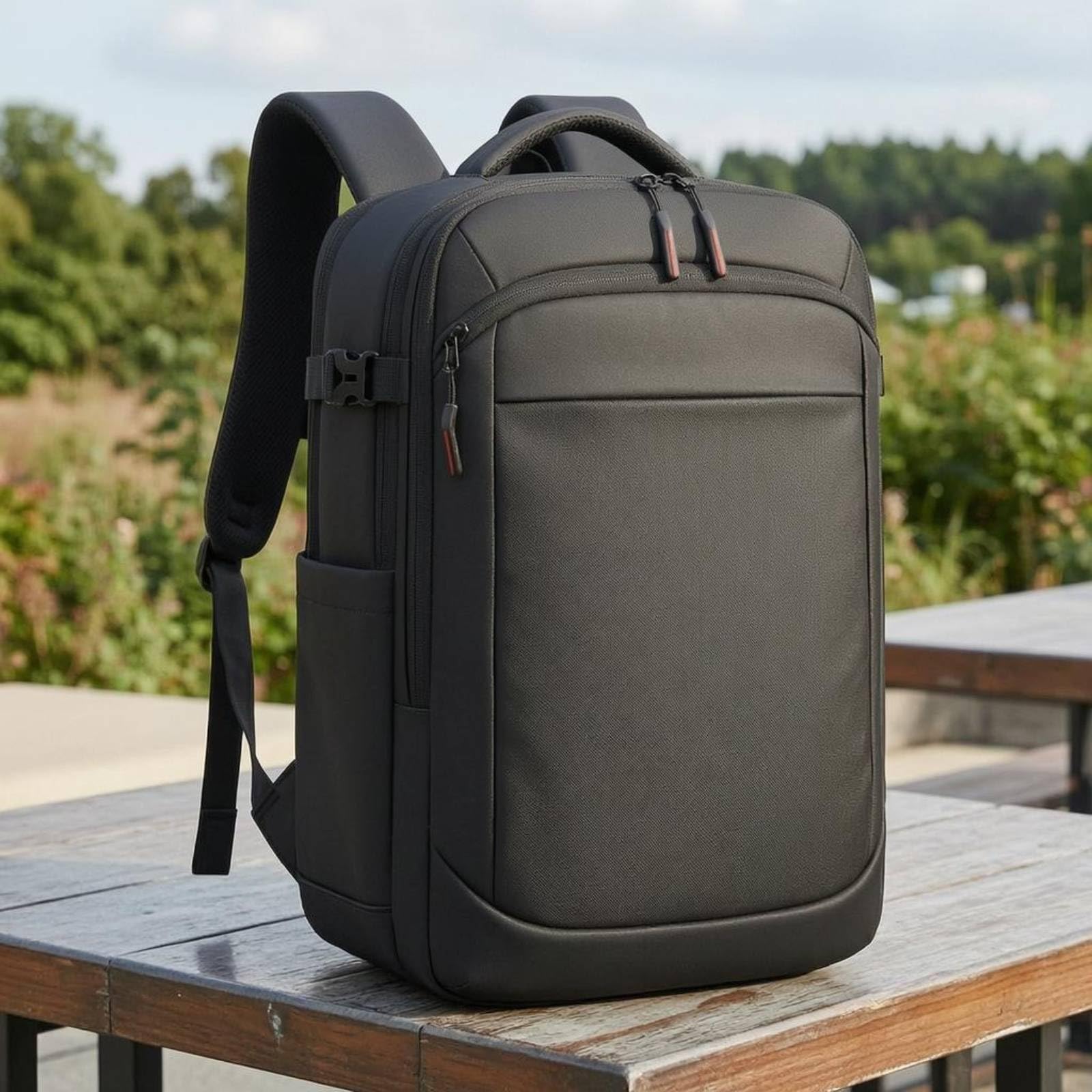 Qianly Zaino Computer 17 Pollici Stile Professionale Casual Zaino Laptop Impermeabile Apertura Apertura completa° Accessorio Informatico per Uomini, Viaggio