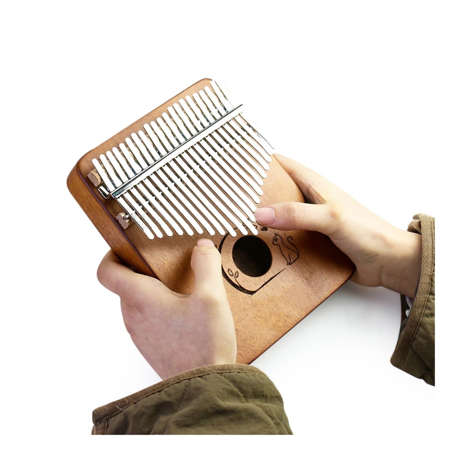 Kalimba Un Instrumento Musical Portátil De Madera Para Principiantes(Brown)