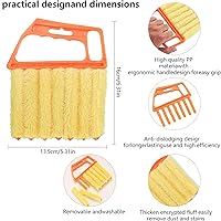 Vista 2 de 4 herramientas venecianas limpiadoras de persianas para ventanas, incluye 2 cepillos para 7 dedos y 2 cepillos limpiadores de persianas, herramienta