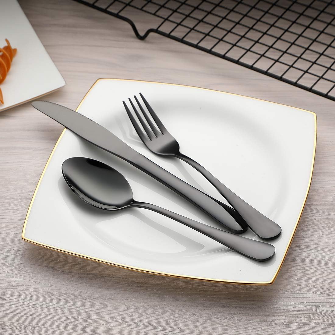 Flash Deals - 50% OFF DEVICO Portable Utensils, Travel Camping Cutlery Set, 8-Piece including Knife Fork Spoon Chopsticks Cleaning Brush Straws Portable Case, Stainless Steel Flatware set (Black) 40% Off Discount DEVICO Portable Utensils, Travel Camping Cutlery Set, 8-Piece including Knife Fork Spoon Chopsticks Cleaning Brush Straws Portable Case, Stainless Steel Flatware set (Black)