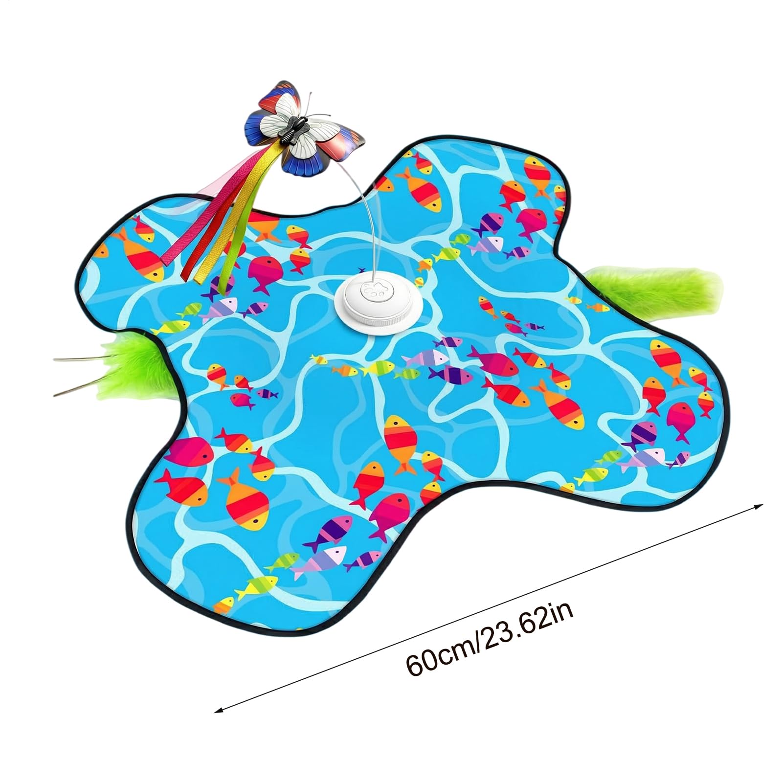 Jouet interactif pour chats d'exercice rechargeable avec leurres