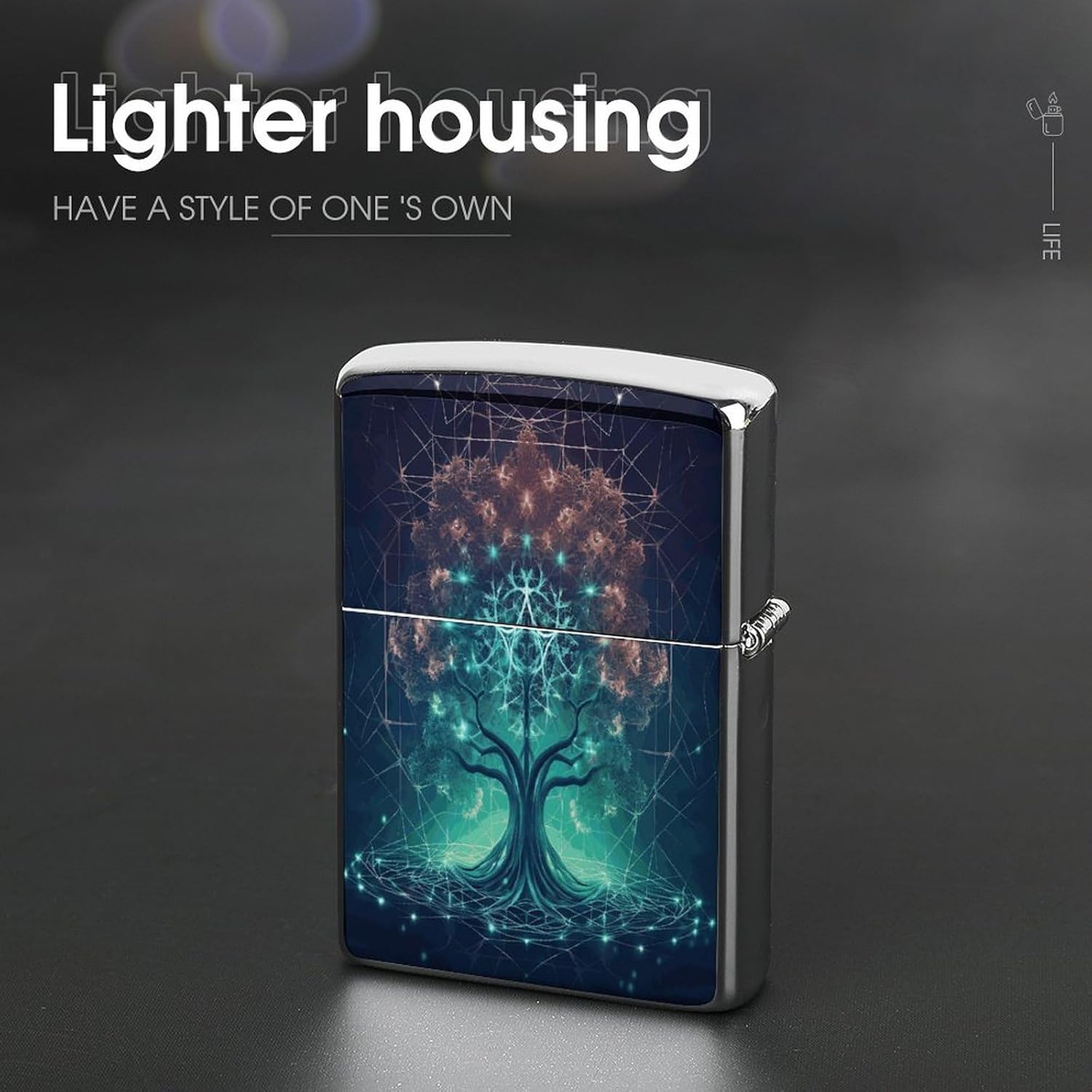 Cosmic Tree of Life Lighter Case Cover Holder Lighter Sleeve