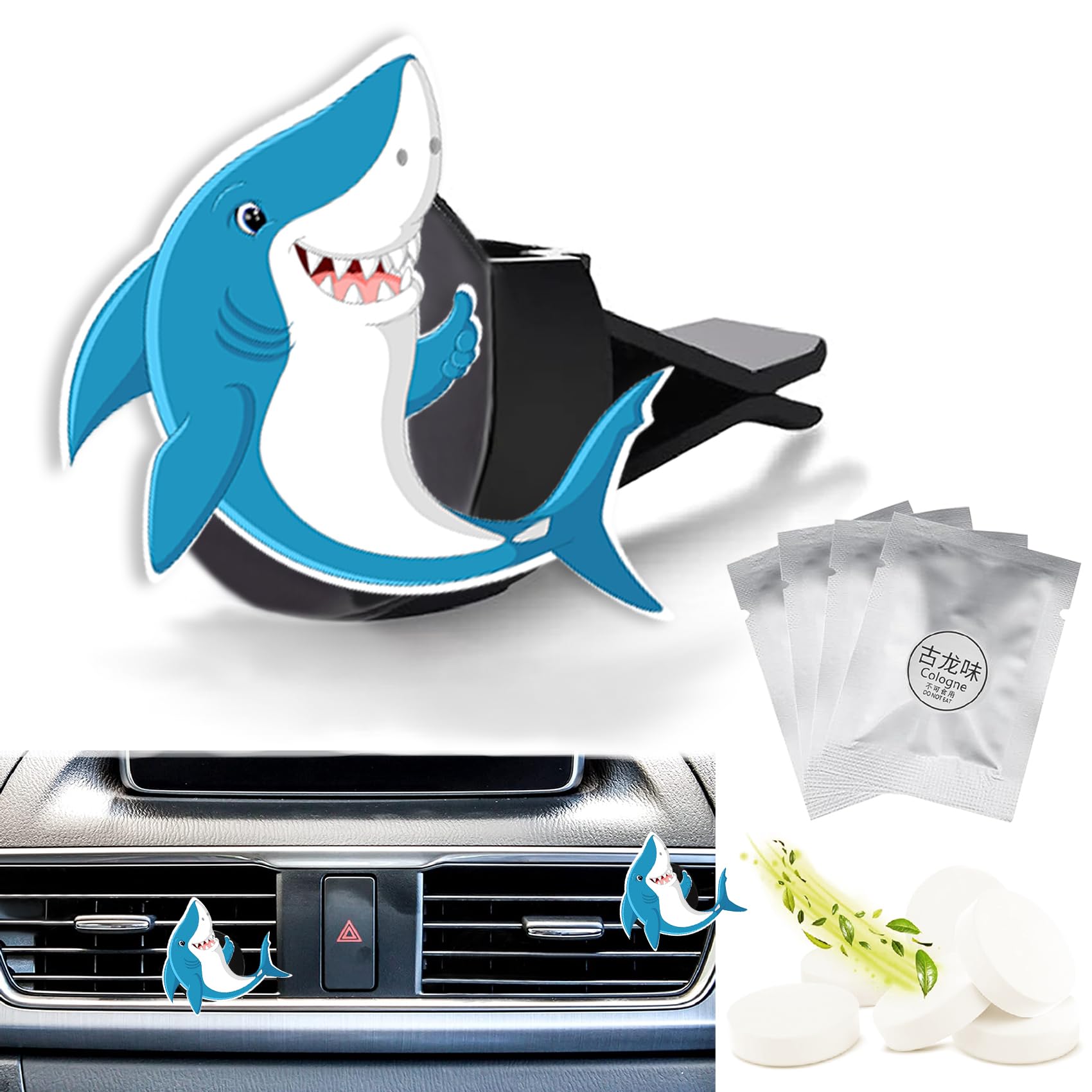 Shark Car Vent Air Freshener Clips Scented Air Conditioner Clip