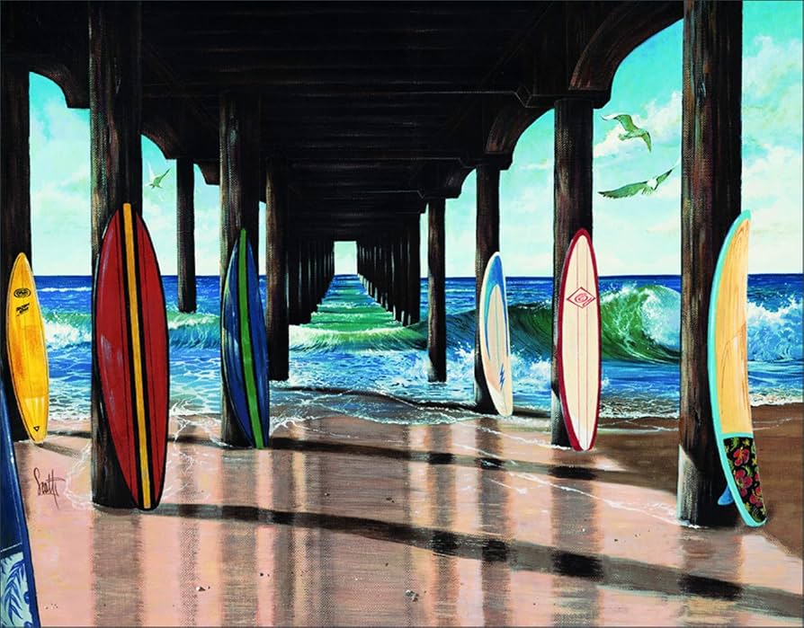 Desperate Enterprises Scott Westmoreland - Pier Group Surfboards Tin Sign - Nostalgic Vintage Metal Wall Décor - Made in USA