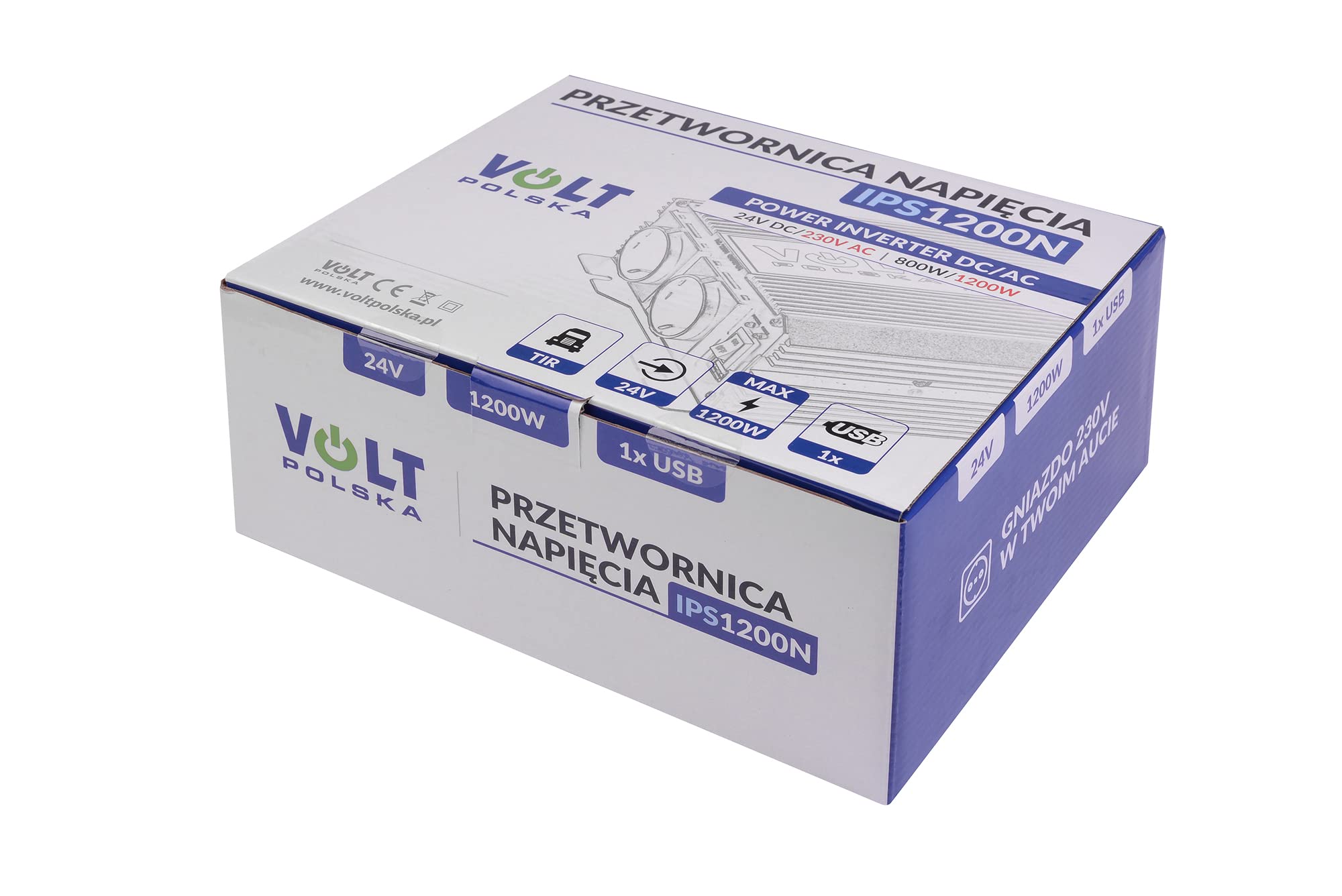 Volt Polska 3IPS120024 Inversor, Cámaras Eléctricas, Multicolor, Dimensiones 222x165x69mm