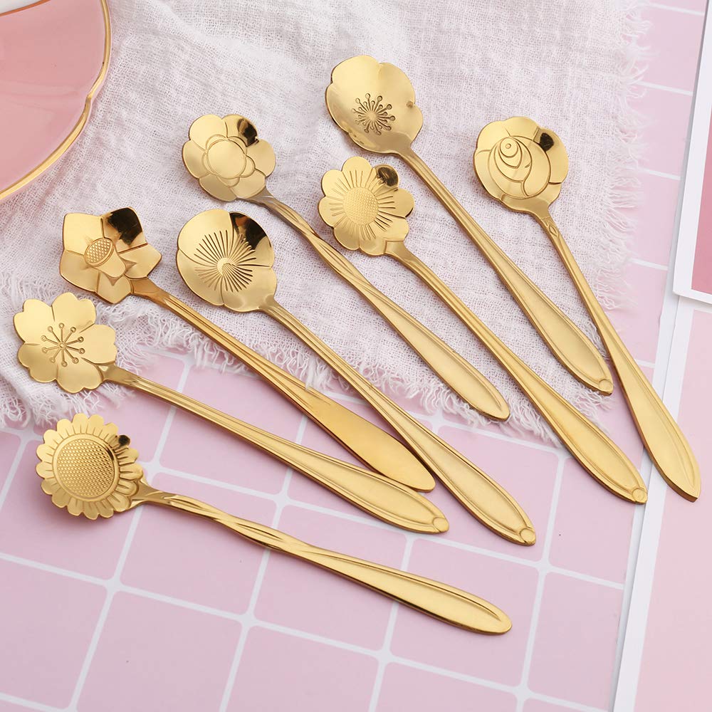 Demitasse Set Di 40 Cucchiaini Da Caffè In Acciaio Inox Oro, 14 Cm, Per Dessert, Tè, Zucchero, Gelato – Ideali Per Ristoranti, Hotel, Matrimoni, Casa