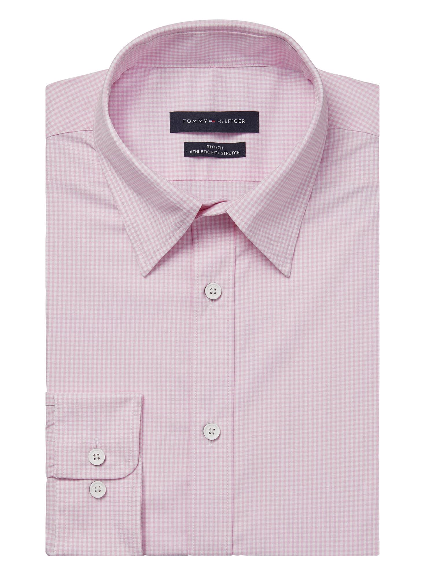 Tommy HilfigerMen's Dress Shirt Athletic Fit Tech Non Iron No-Tuck Stretch