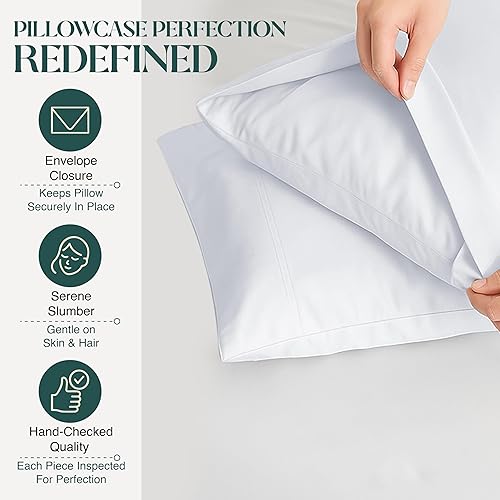 Miniatura 5 de Juego de sábanas 100% de algodón egipcio de 1000 hilos, tamaño Queen, 4 piezas, tejido satinado, refrescante, suave, resistente a las arrugas,