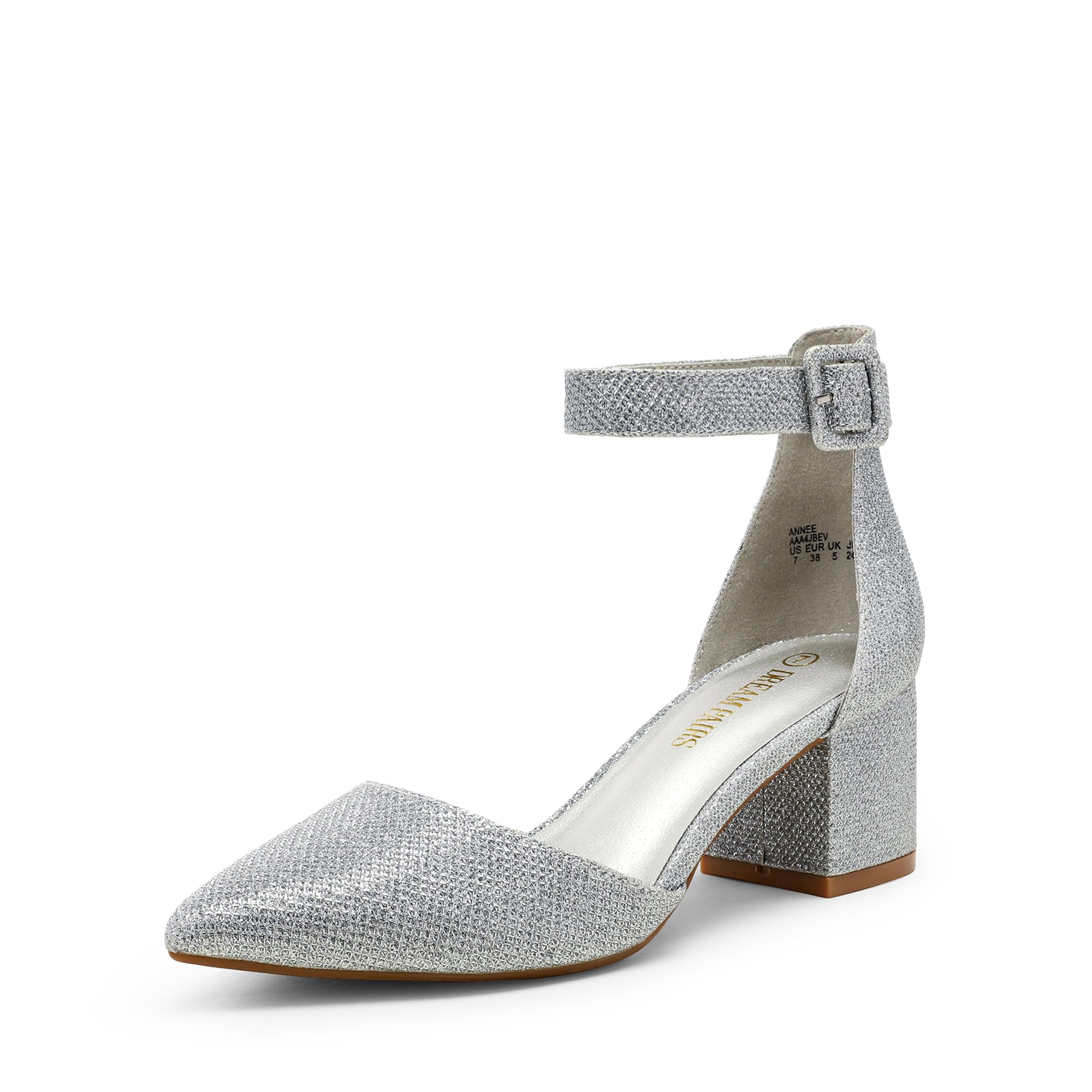 DREAM PAIRS Scarpe Tacco Pump per Donna Comode Eleganti Scarpe Décolleté con Tacco Grosso e Punta