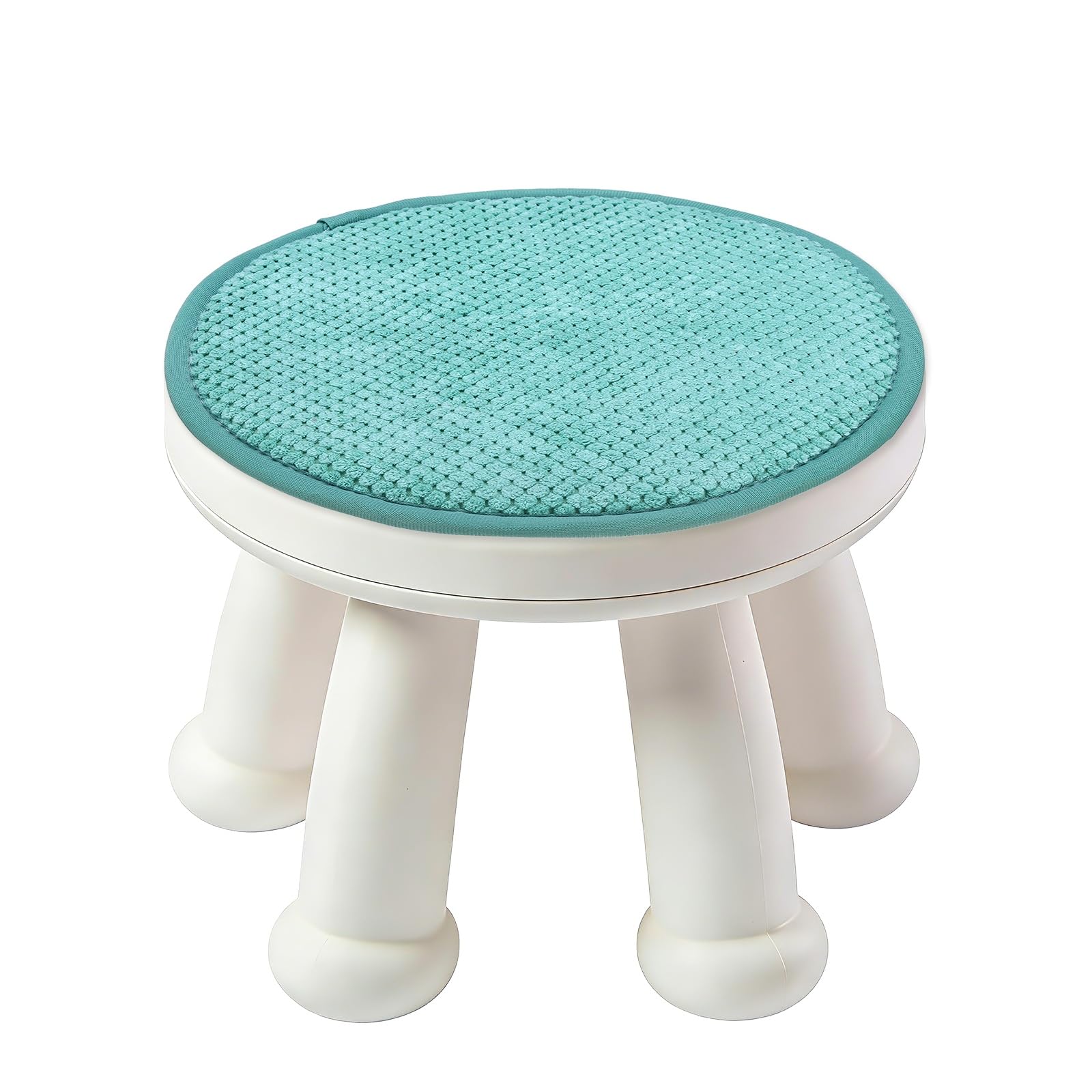 sourcing map Round Stool Cushion, 14 x 14 Inch Round Seat Pads with Elastic Straps, Anti-Slip Soft Round Pad Chair Seat Cushions for Dining Chairs Kitchen Bar High Stool, Light Blue