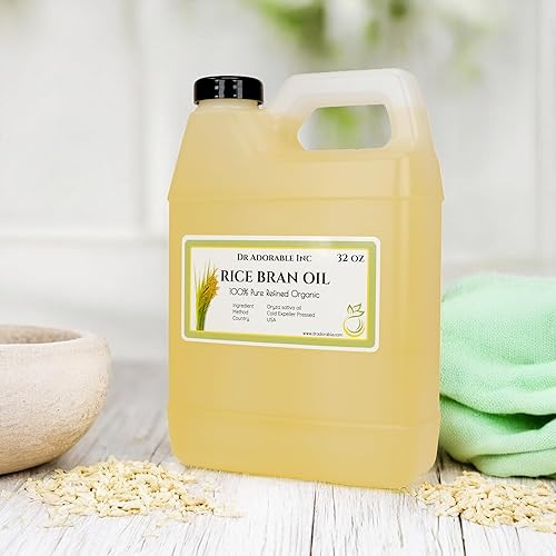 Miniatura 2 de Dr Adorable - 32 oz - Aceite de salvado de arroz - 100% puro y natural de primera calidad orgánico prensado en frío