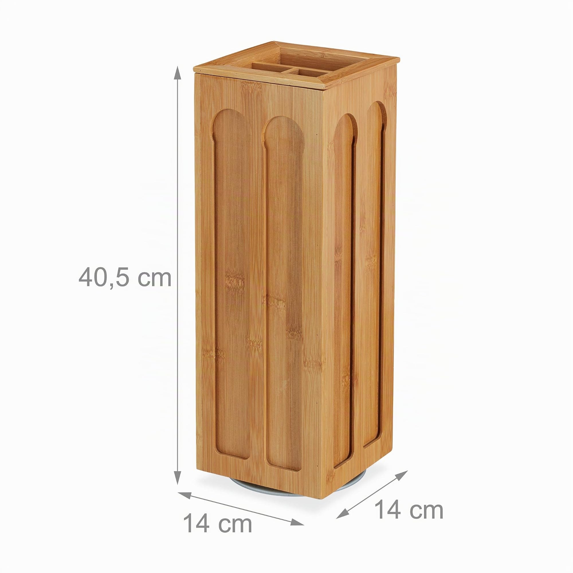 Relaxdays rangement capsule Cafissimo, rotatif, porte capsules Cafissimo, bambou, HLP: 40,5 x 14 x 14 cm, nature