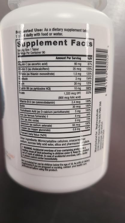 Nephroceuticals ProRenal+D Kidney Multivitamins, Gluten Free, 90-Day Supply