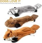 3 Pack chien squeaky Jouets de Chew Pas de jouets de chien farcissant Jouets pour chien animal en peluche pour petit chien moyen