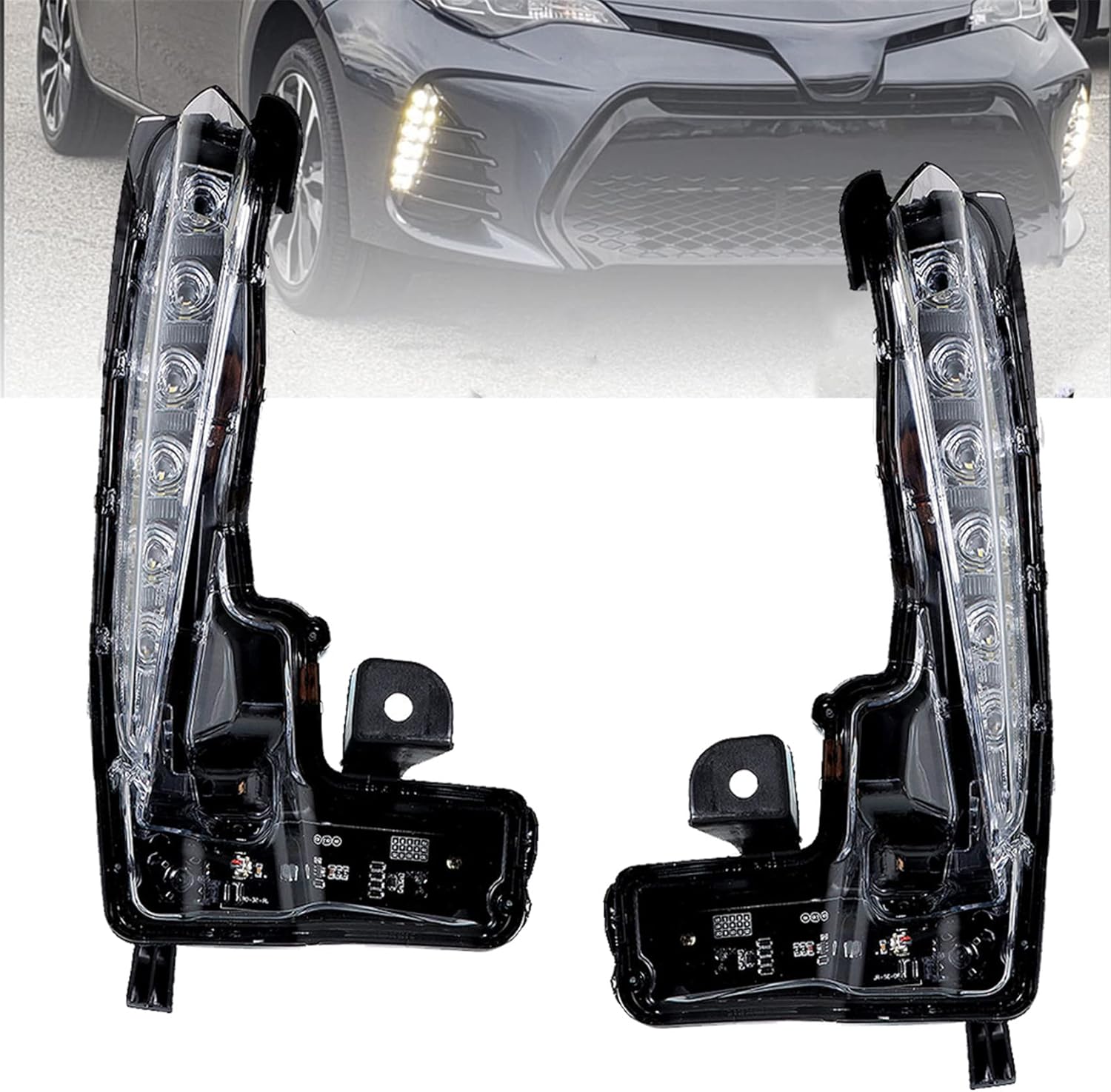 labwork 1 Pair Fog Lights Replacement for Corolla 2017-2019 SE XSE Clear Lens Driving Fog Lights Lamps Driver and Passenger Side