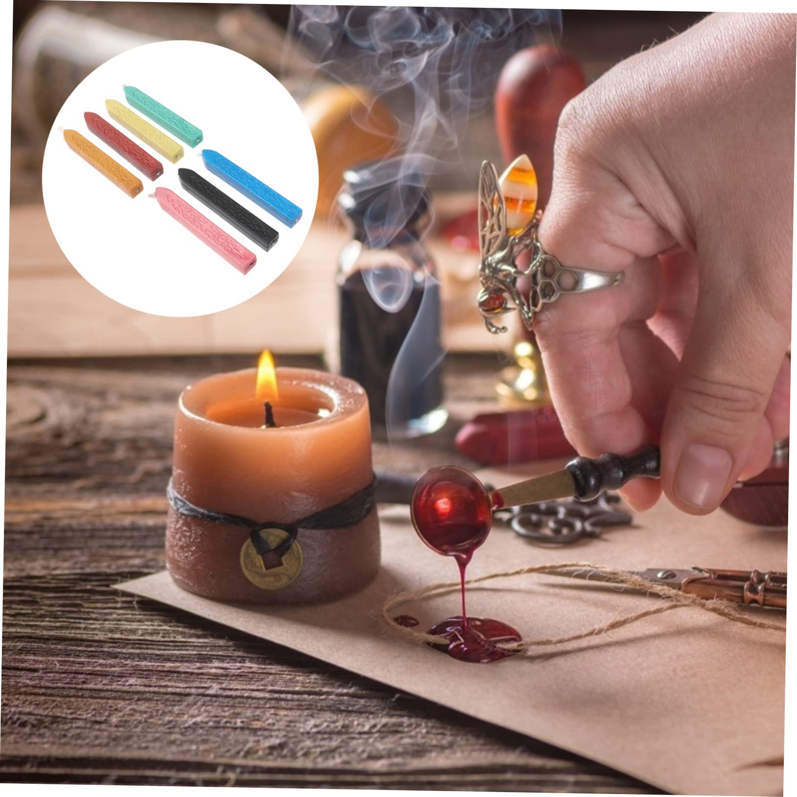 Lurrose 21stücke Vintage Wachssticks Mit Docht Für Nostalgische Siegelstempel Für Einladungen Und Persönliche Karten Aus Hochwertigem Wachs Verschiedenen Farben