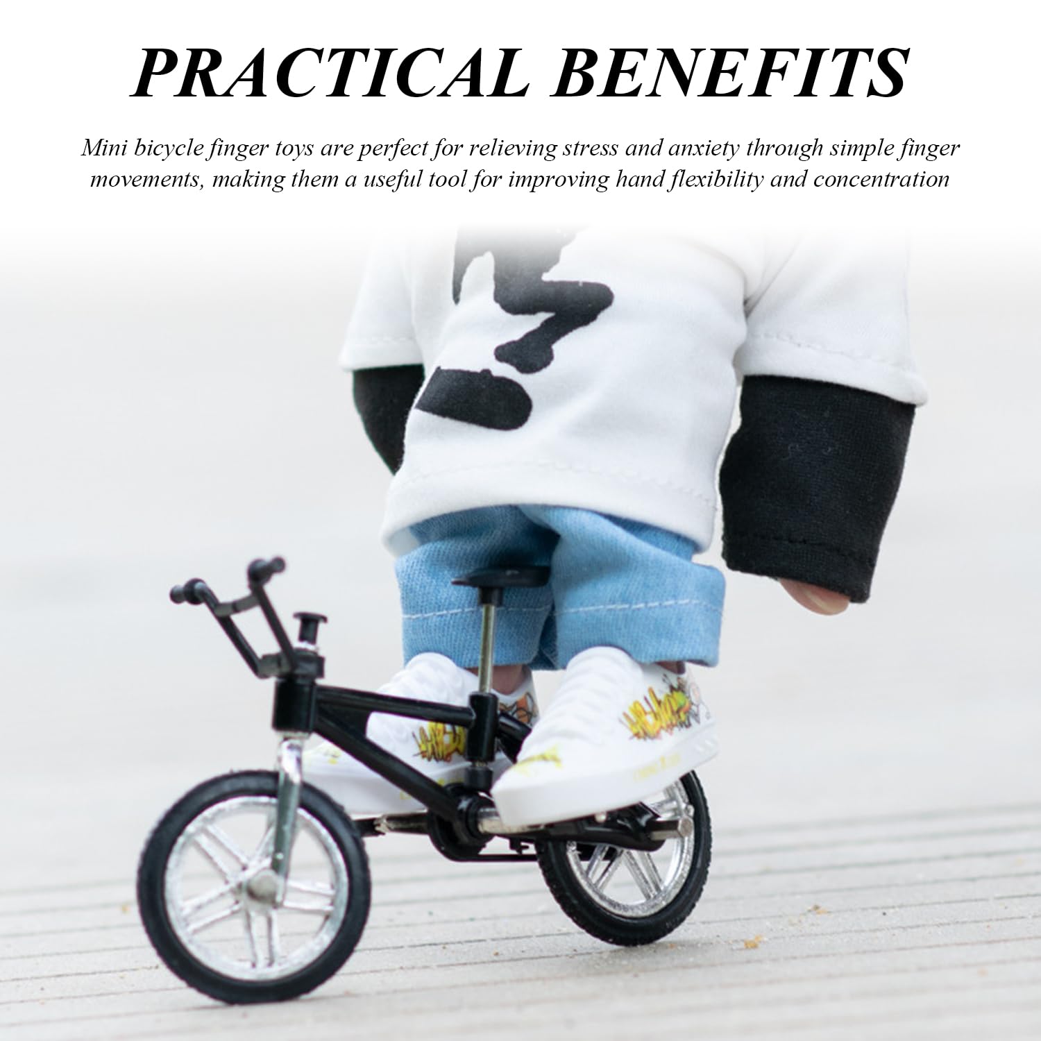 Mini Giocattolo da 6 Pezzi, Bici da Dito, Ornamenti Creativi per Bici in Metallo, Modelli di Bici di Simulazione, Piccoli Ornamenti da Tavolo