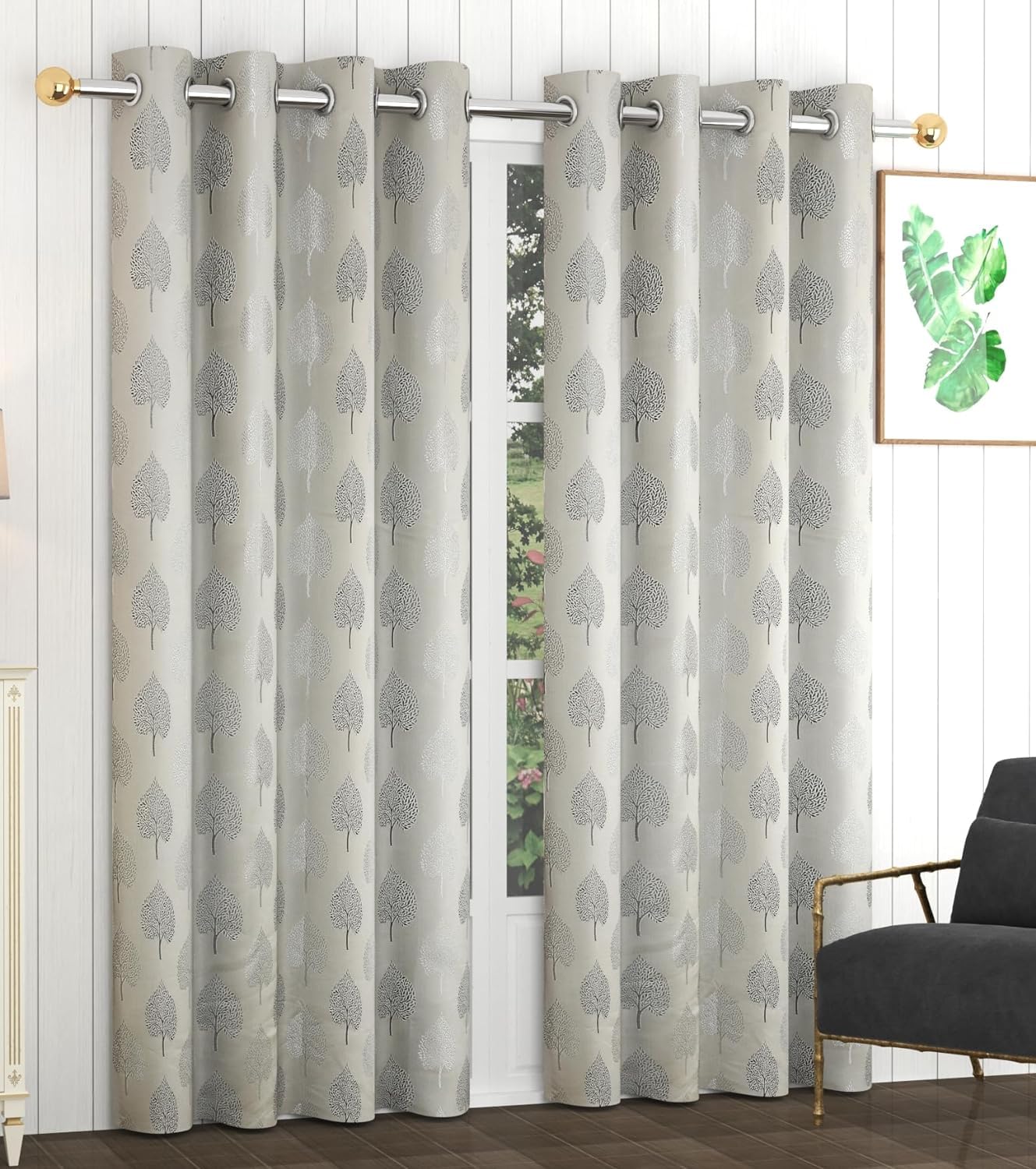 Impression Hut Heavy Jute Curtain for Long Door 4X8 Feet Curtain for Living Room|Polyester Jackard Weaved Parde and Modern Style Parda for Home Set of 2 Pc Color Betel Grey (B0CTKGYTY6) Amazon Price History, Amazon Price Tracker