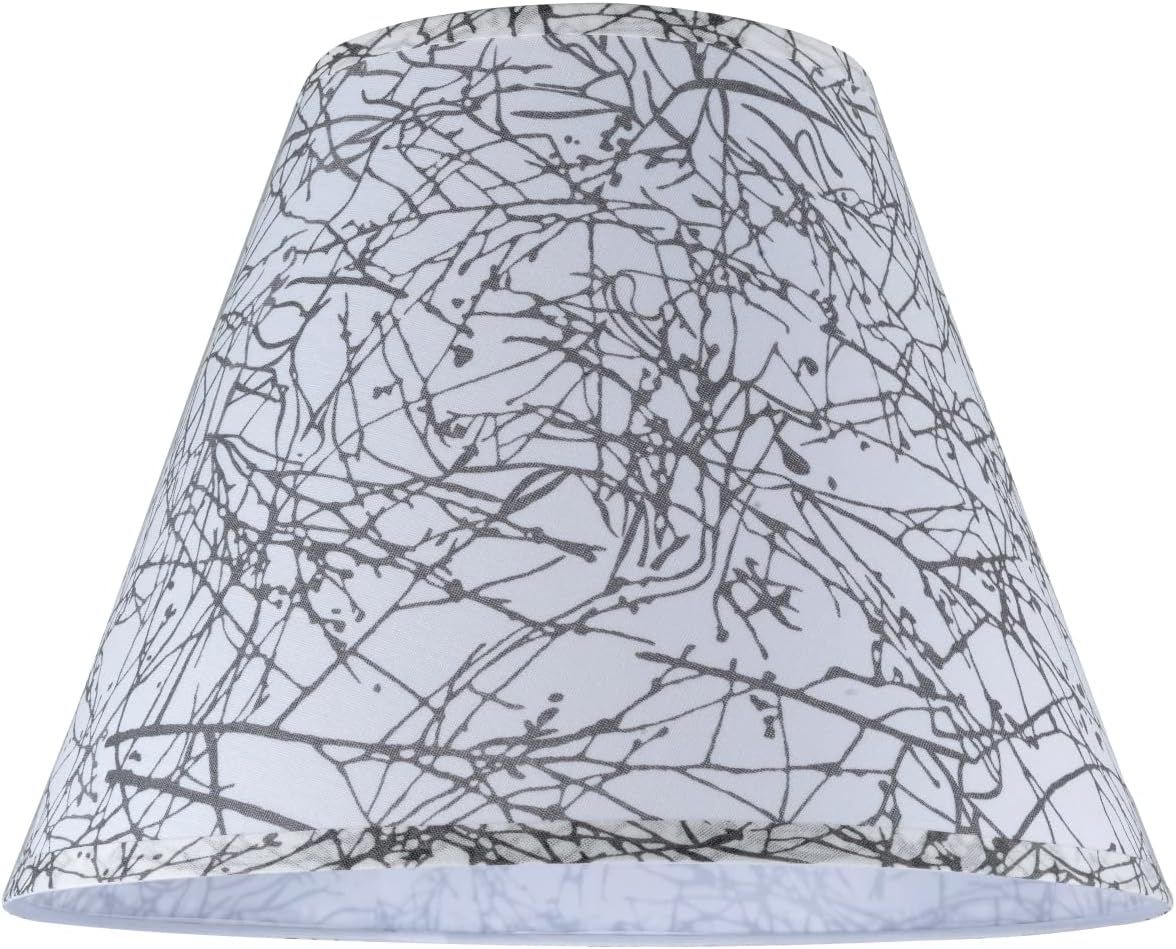 Aspen Creative 32286A Transitional Hardback Empire Shape Spider Construction Lamp Shade in Off-White with Tangled Twig Pattern, 14" wide (7" x 14" x 11")