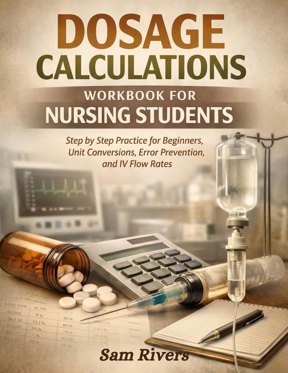 Dosage Calculations Workbook for Nursing Students: Step by Step Practice for Beginners, Unit Conversions, Error Prevention, and IV Flow Rates