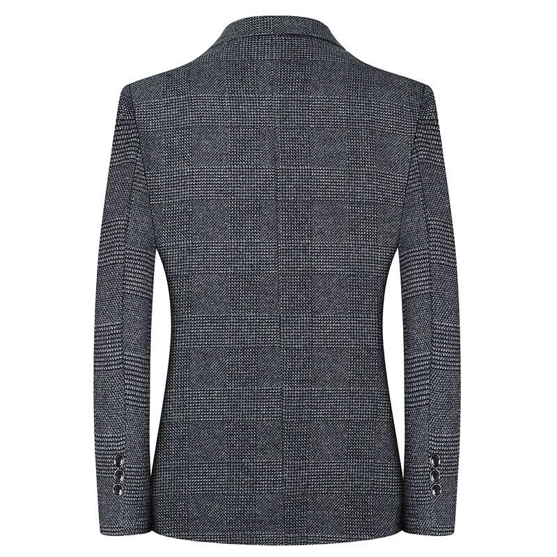 Men's Business Casual Blazer Trendy Two Button Sport Coat Spring Fall Middle Aged Suit Jacket2