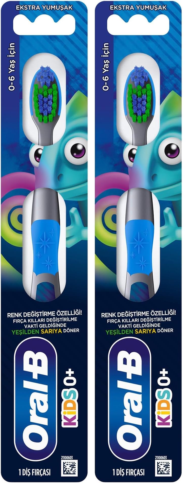 Oral-B Kids 0-6 Yaş Diş Fırçası, Ekstra Yumuşak Fırça Kılları (2 paketi)