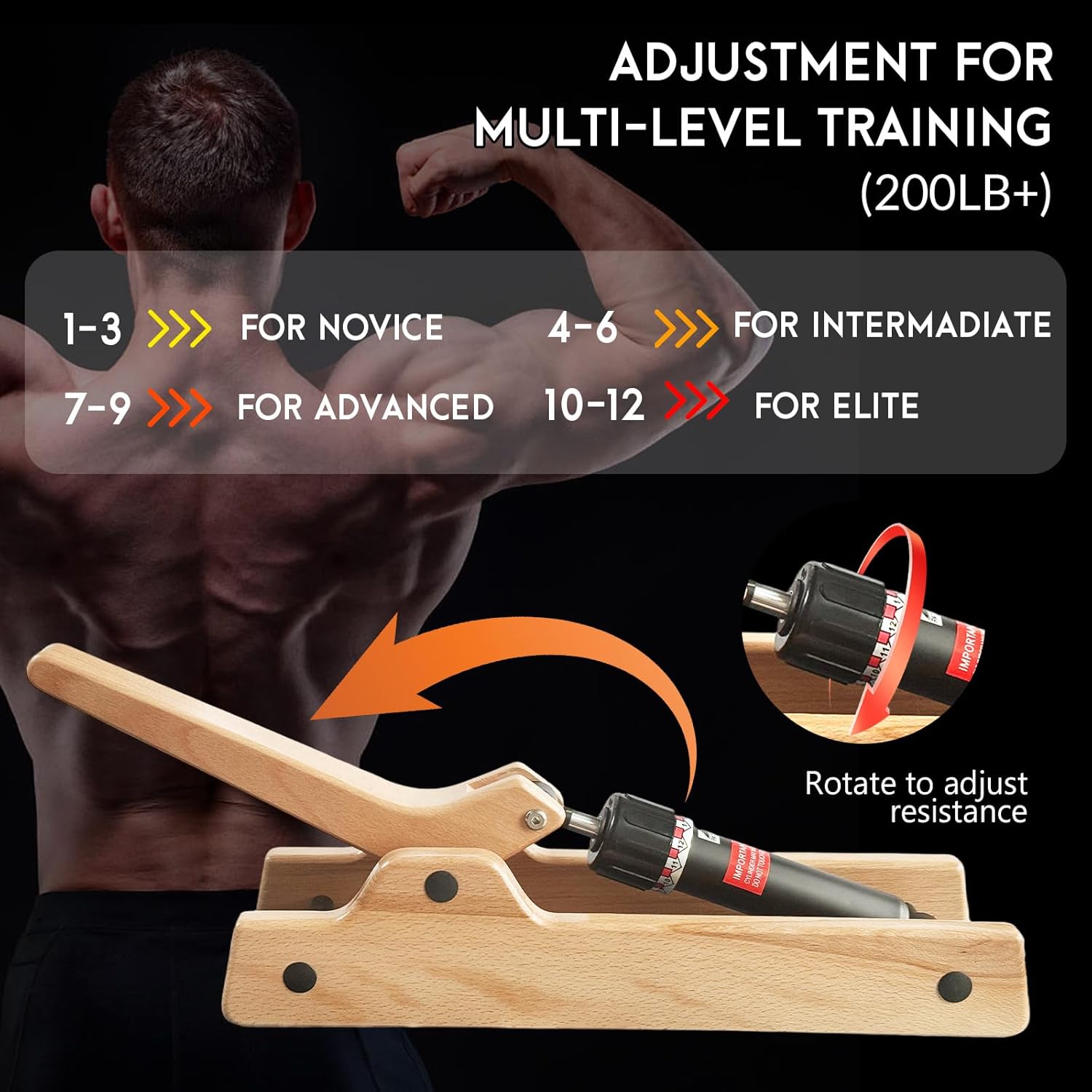 Arm Wrestling Training Equipment-12-Level Adjustable Forearm Strengthener,Equipped with Elbow Protection Pads,Professional Or Non-Professional Arm Strength/Armwrestling Training Equipment.