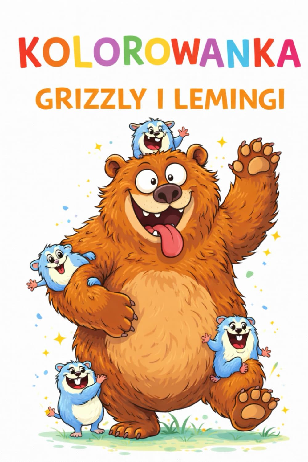 Kolorowanka Grizzly i lemingi