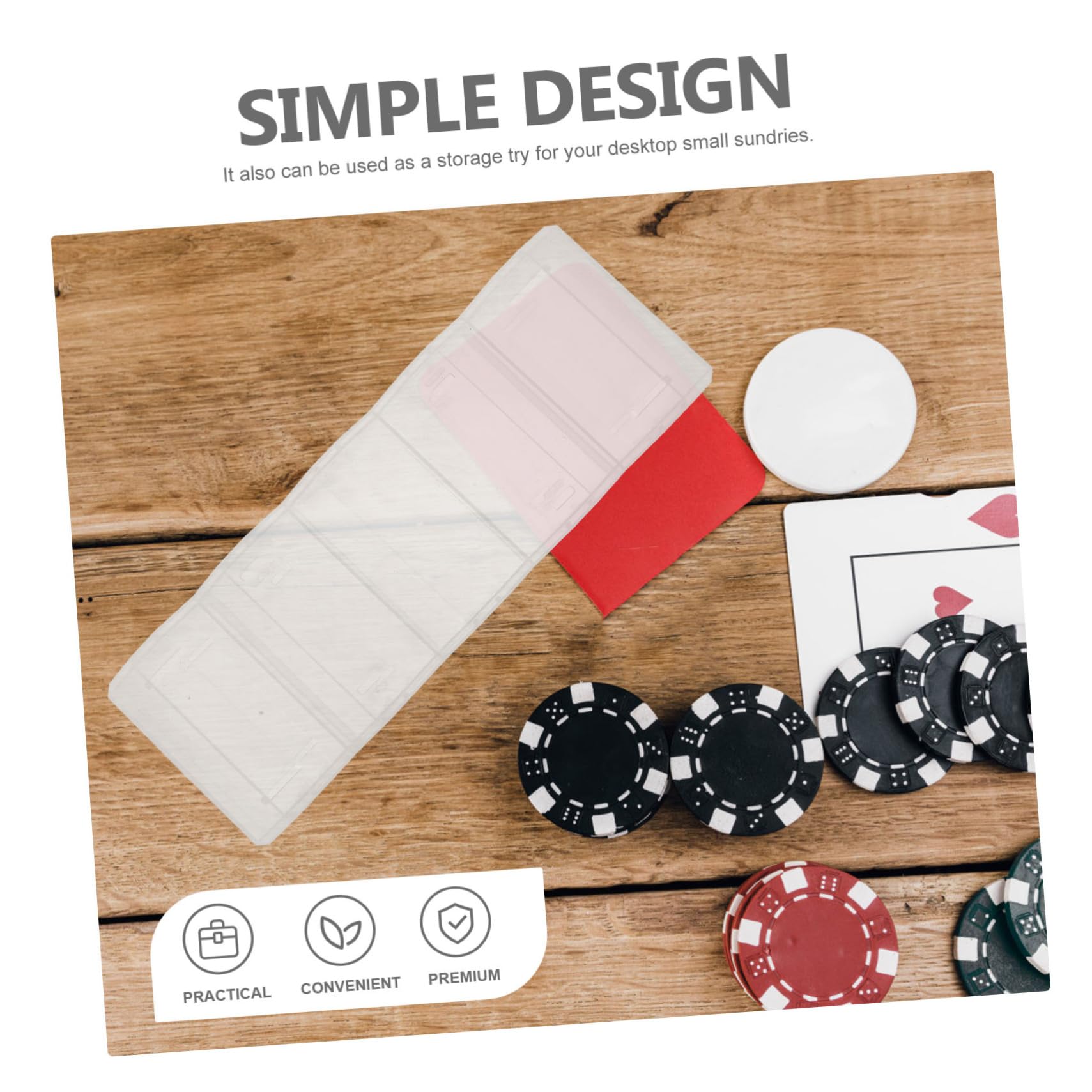 Abaodam Transparente Pokerchip Halter 100 Chips Fassungsvermögen 2 Stück aus Kunststoff mit Deckel Praktische Aufbewahrung für Pokerkarten und Chips