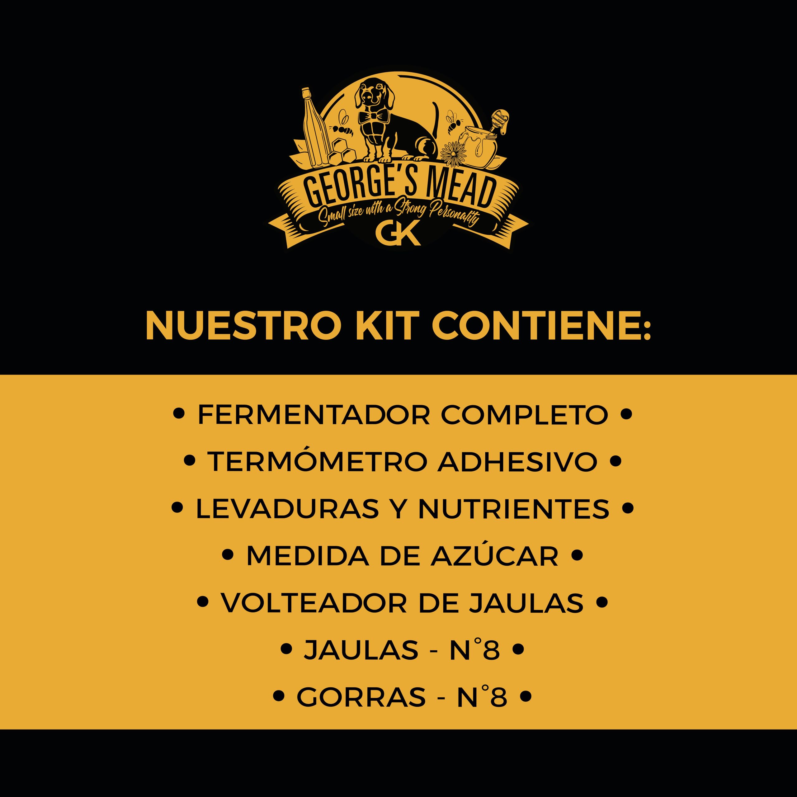 George's Mead Kit de fermentación de hidromela 5L artesanal