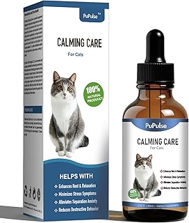 Calming Drops for Cats - Anxiety Relief & Stress Management with Pheromones - Reduces Destructive Behavior & Separation Anxiety - Sedative-Free Calming Supplement, 2 fl oz
