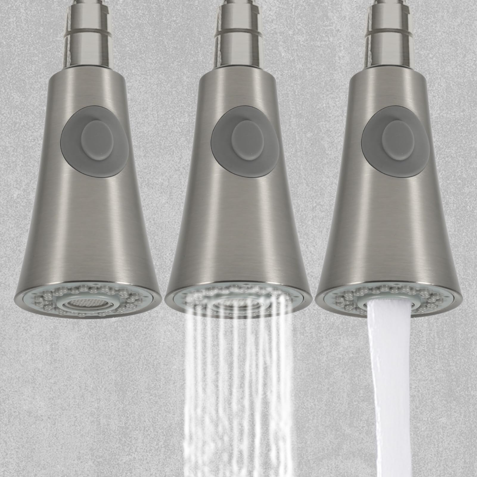 Robinet d'évier de cuisine avec tête de pulvérisation à double fonction pour maison, restaurant, hôtel, filetage argenté 1/2 IPS