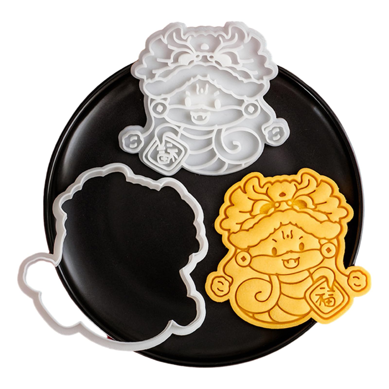 YPBEW Fondant Cookie Stamp Mold for Snake New Year Themed Holiday Treats Snake Themed Dessert Biscuit Baking Baking Accessories