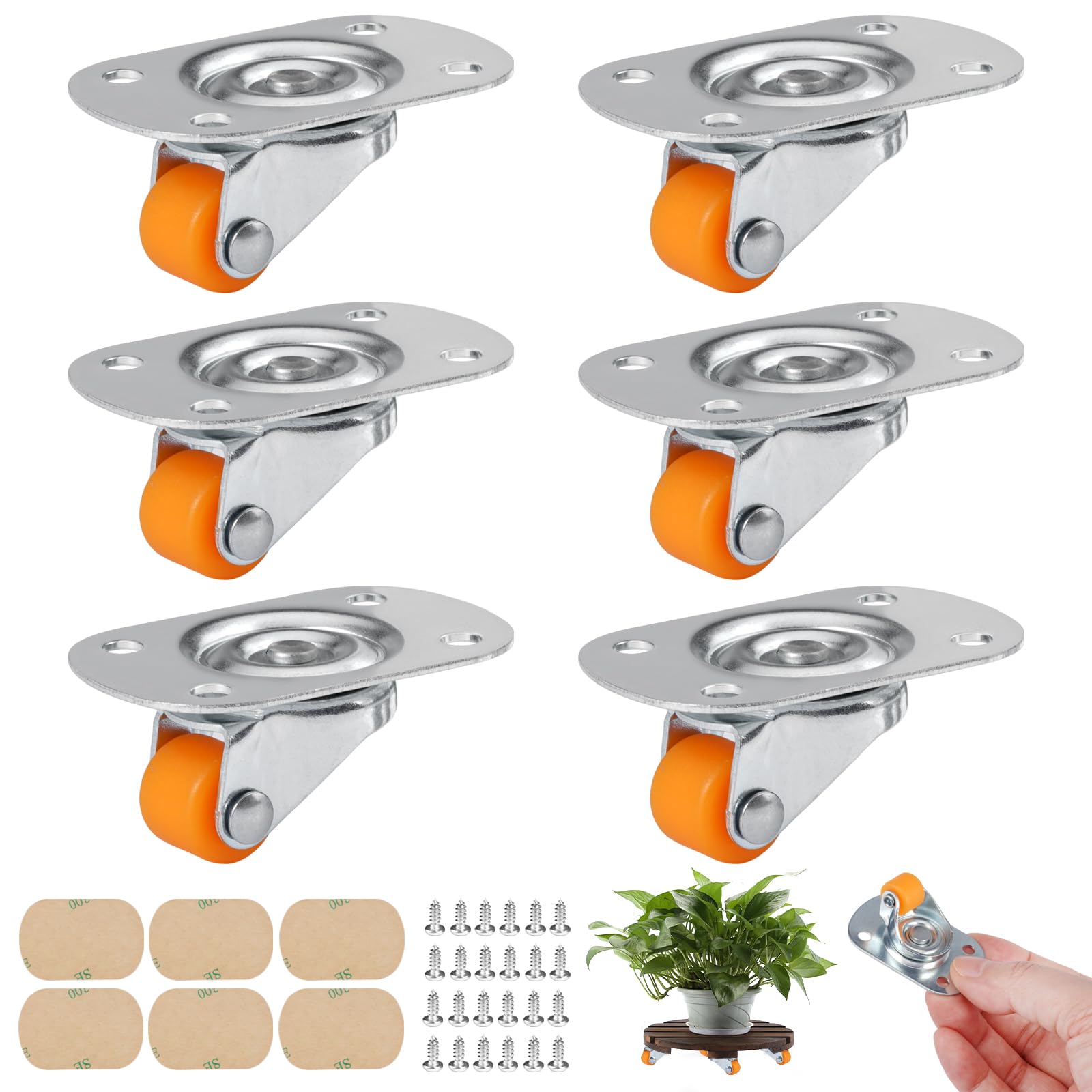 NZZVNZ 16 stuks kleine meubelwielen, zwenkwielen, rubberen wielen, 360 graden mini-wielen, transportwielen, kleine bokwielen, klein draaibaar rolwiel voor meubels, apparaten, doe-het-zelfprojecten NZZVNZ 16 stuks kleine meubelwielen, zwenkwielen, rubberen wielen, 360 graden mini-wielen, transportwielen, kleine bokwielen, klein draaibaar rolwiel voor meubels, apparaten, doe-het-zelfprojecten