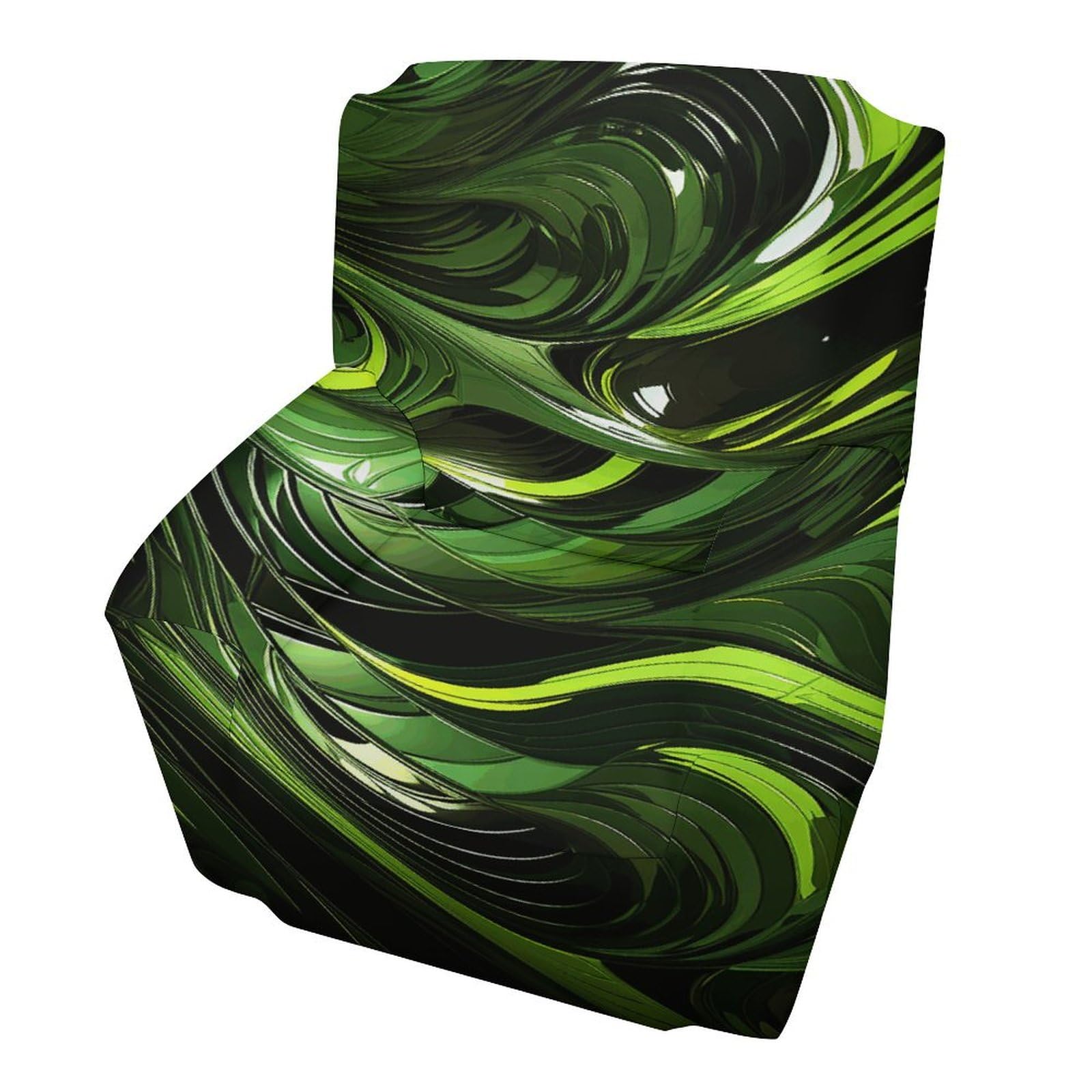 Housse de canapé simple imprimé serpent vert protectrice matelassée lavable