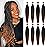 Dorsanee Braiding Hair Pre Stretched 22 Inch 8 Packs Ombre Brown Braiding Hair Extensions for Crochet Box Braids Twists Locs Hair Soft Yaki Texture Hot Water Setting (22inch,1B/30)