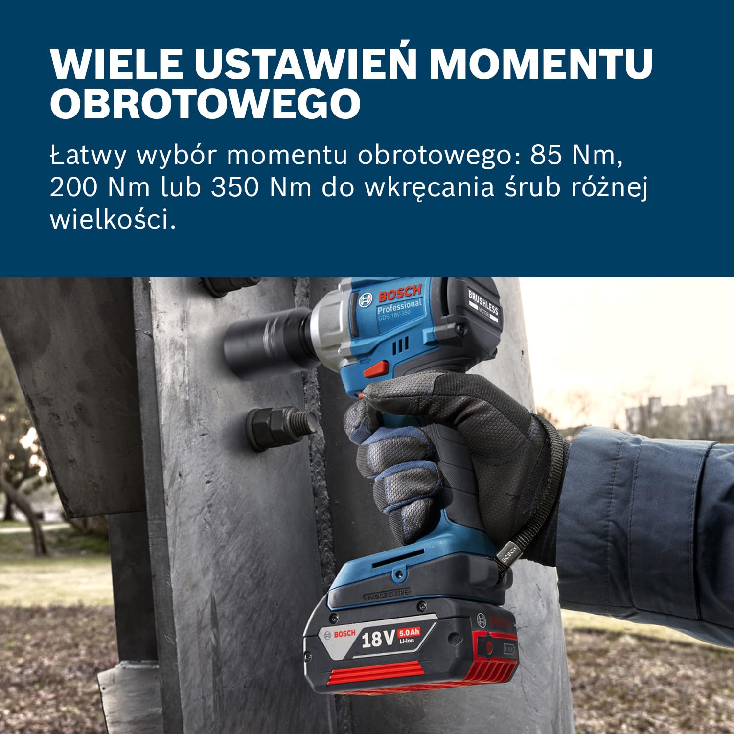 Bosch Professional 18 V firmy Bosch: klucz udarowy GDS 18V-350