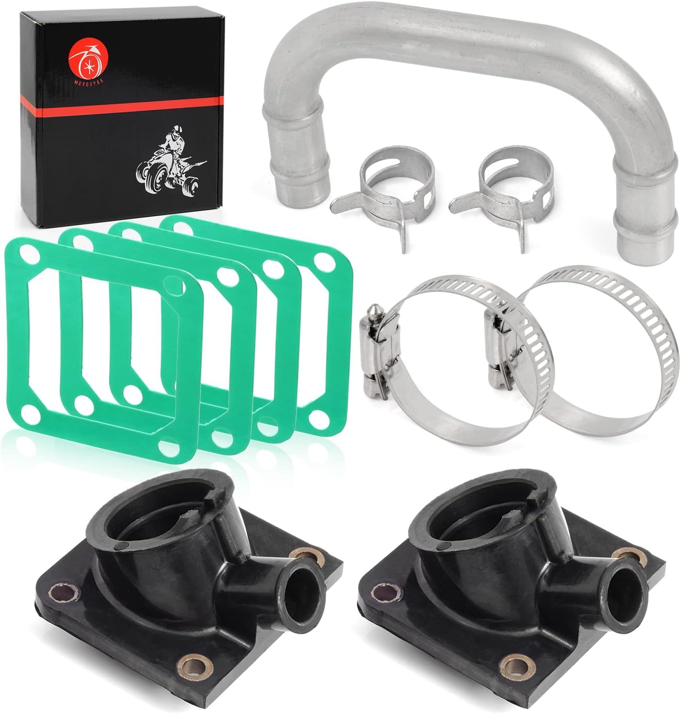 Intake Manifold Boot & Intake crossover tube Kit 29L-14465-00 31K-13565-01-00 For Yamaha Banshee 350 YFZ350 1987-2006