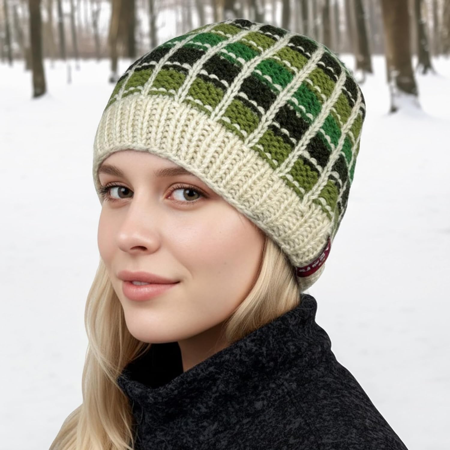 Agan Traders 2026 Wool Unisex Knit Crochet Fleece Lined Pom Hat Small Medium
