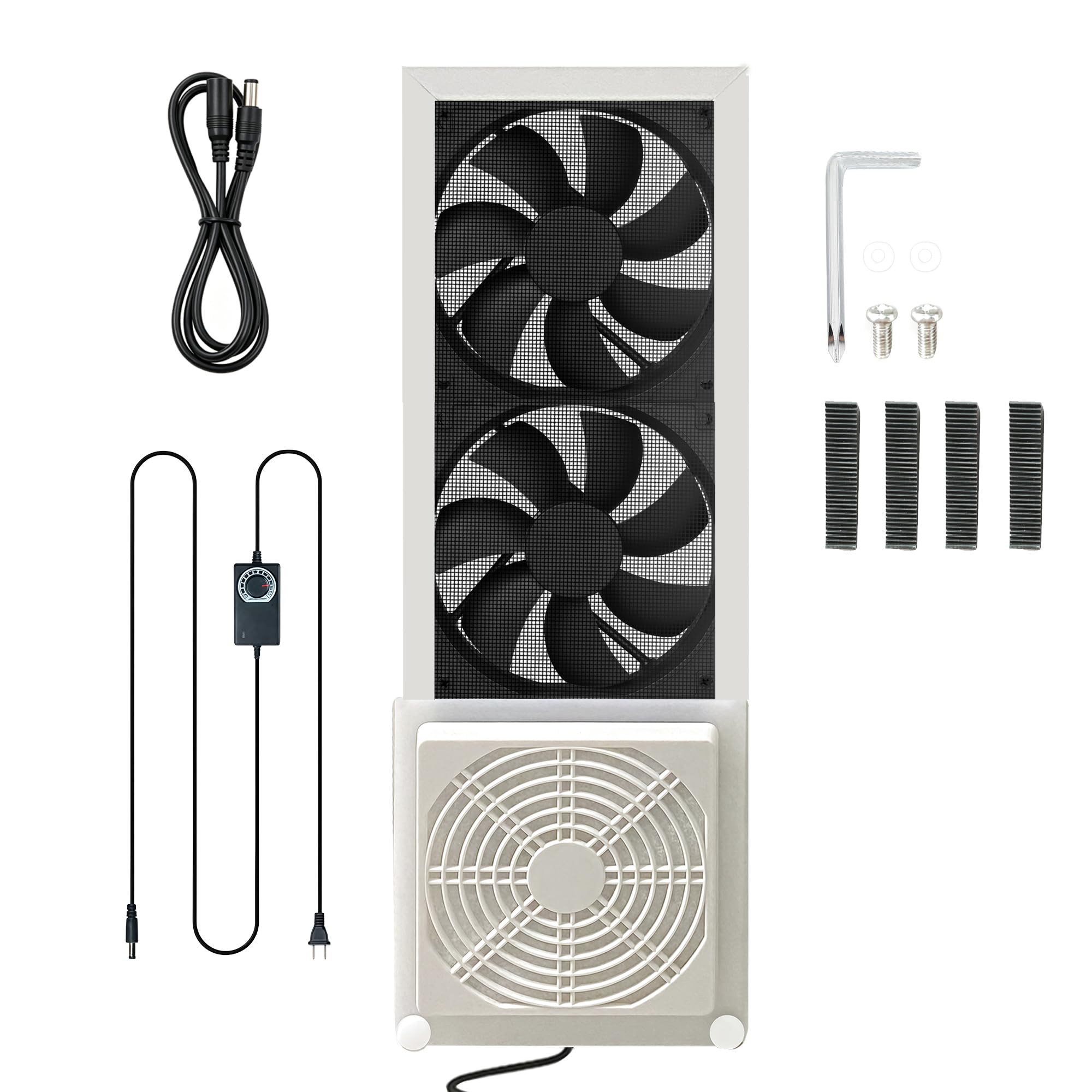 Photo 1 of Keaixinyu Vertical Window Exhaust Fan (18.9-24.02 Inch, White)