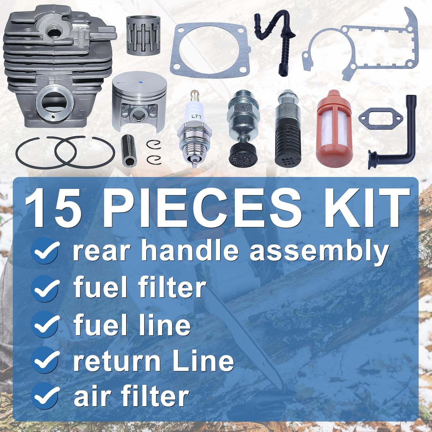 AUMEL 47mm Cylinder Piston Pin Ring Circlip Kit for Stihl MS361 Chainsaw Replace 1135 020 1202