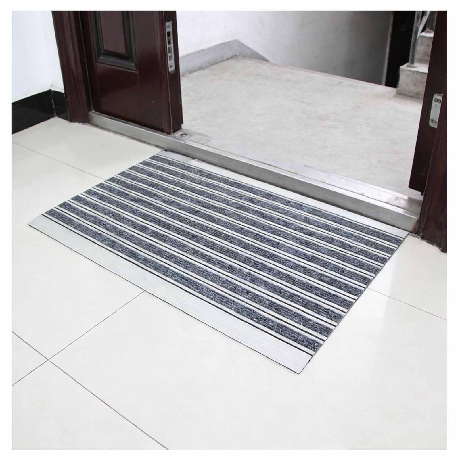 Paillasson d'entrée d'extérieur robuste avec dos antidérapant pour une utilisation par tous les temps, parfait pour les portes doubles et les zones à forte circulation