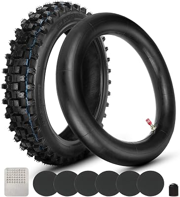 GREHUA 3.00-12 80100-12 Dirt Bike Tire Inner Tube 12 Inch Rear for SSR 90cc 110cc 125cc PW80 CRF70 CRF110 XR70 KLX110 KX65 TTR90 TTR110 JR80 Baja DR70 Coolster QG-214 Off Road Motocross Heavy Duty