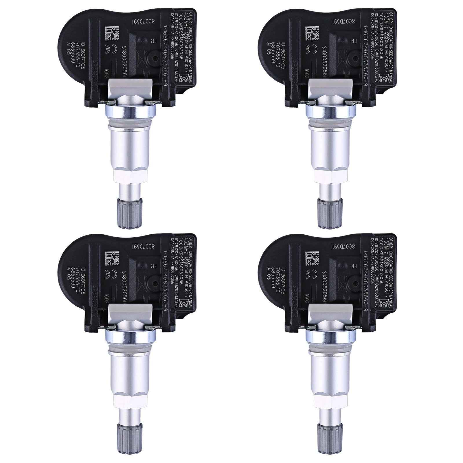4x Sensore di Pressione dei Pneumatici 36106881890 Per BMW 3er F30 F31 4er X1 F48 M3 F80 RDCI RDK TPMS Monitoraggio Sensore 433MHz