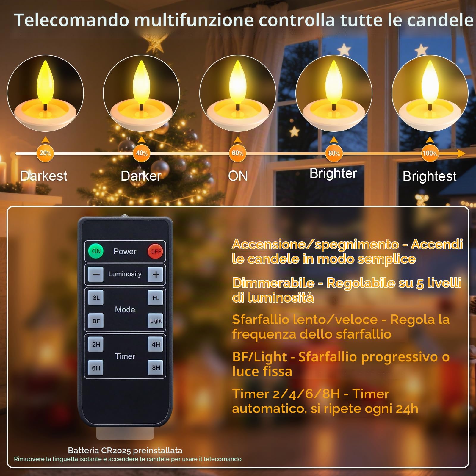 PChero Candele da tè ricaricabili con stazione magnetica, confezione da 6 candele elettriche senza fiamma a LED tremolanti con timer remoto per esterni, impermeabili, per casa, camera, bagno, giardino
